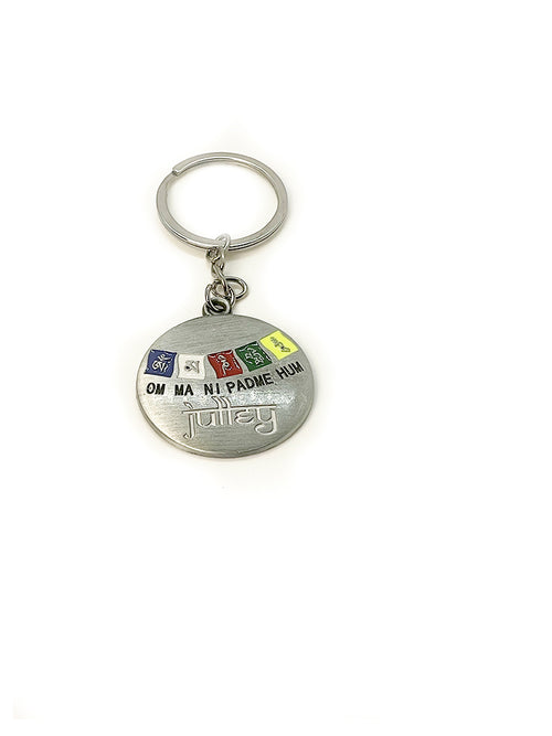 Leh Ladakh medallion keychain with dimensions