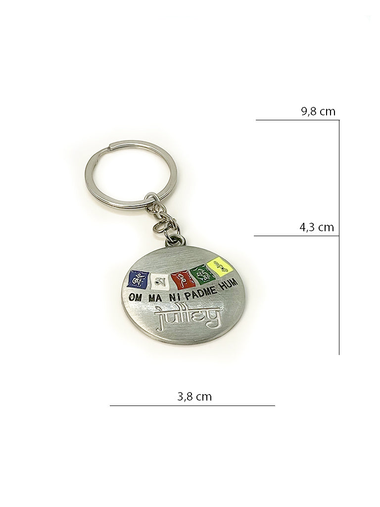 Leh Ladakh medallion keychain front view