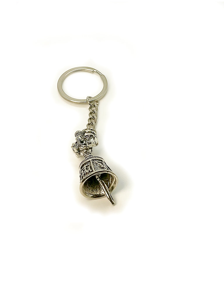 Ganesh Silver Bell Keychain