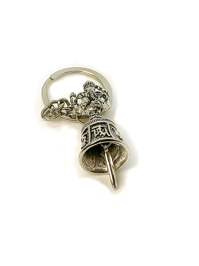 Ganesh Silver Bell Keychain