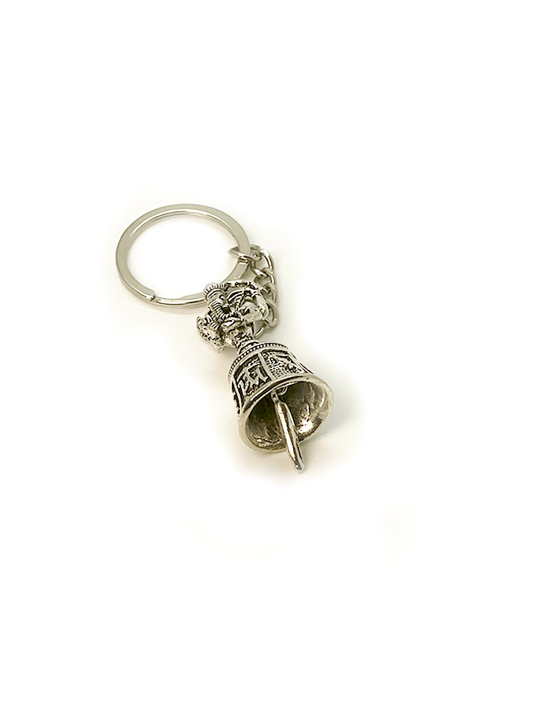Ganesh Silver Bell Keychain