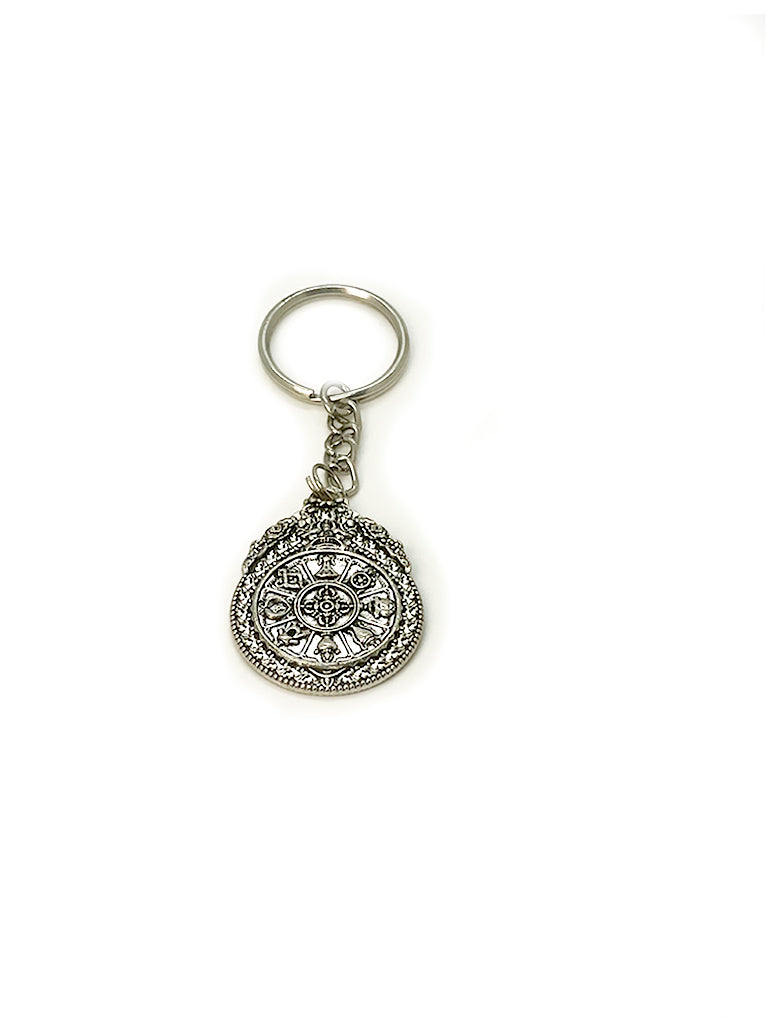 Tibetan Melong 8 Auspicious Signs keychain detail view