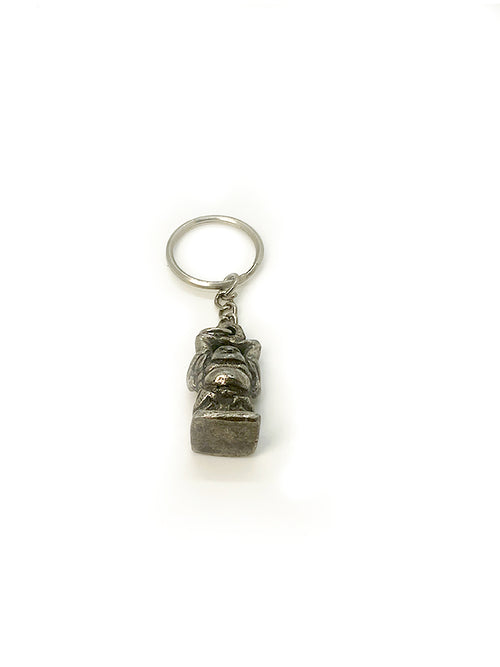 Laughing Buddha keychain front view