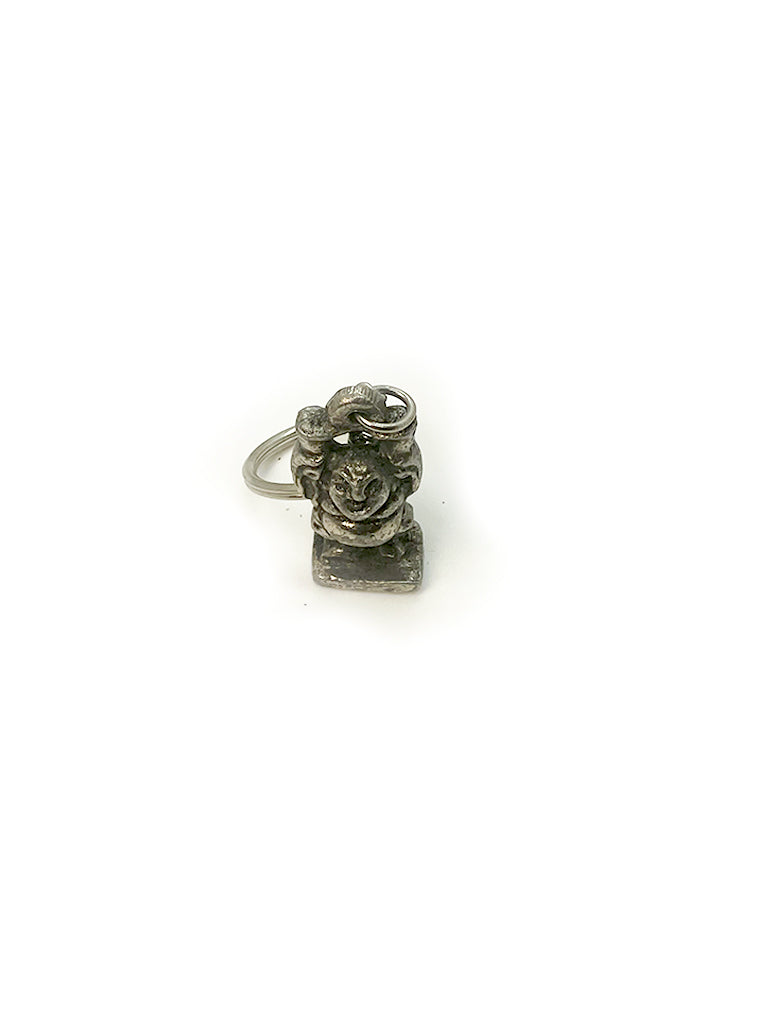 Laughing Buddha keychain side view