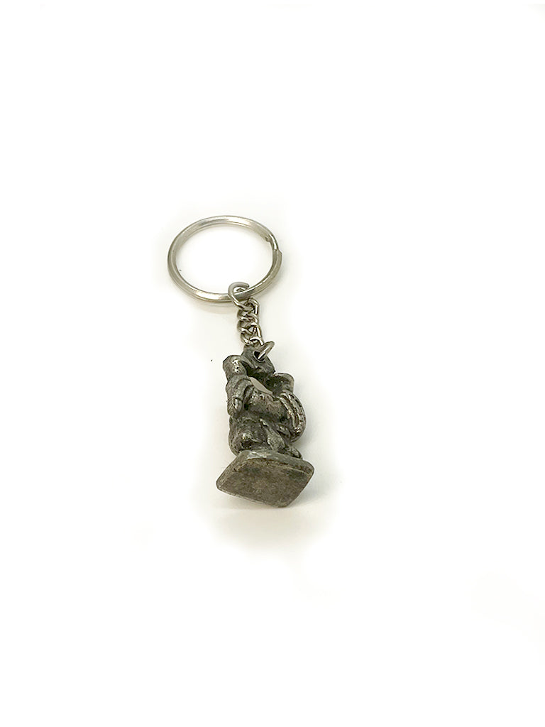 Laughing Buddha keychain back view