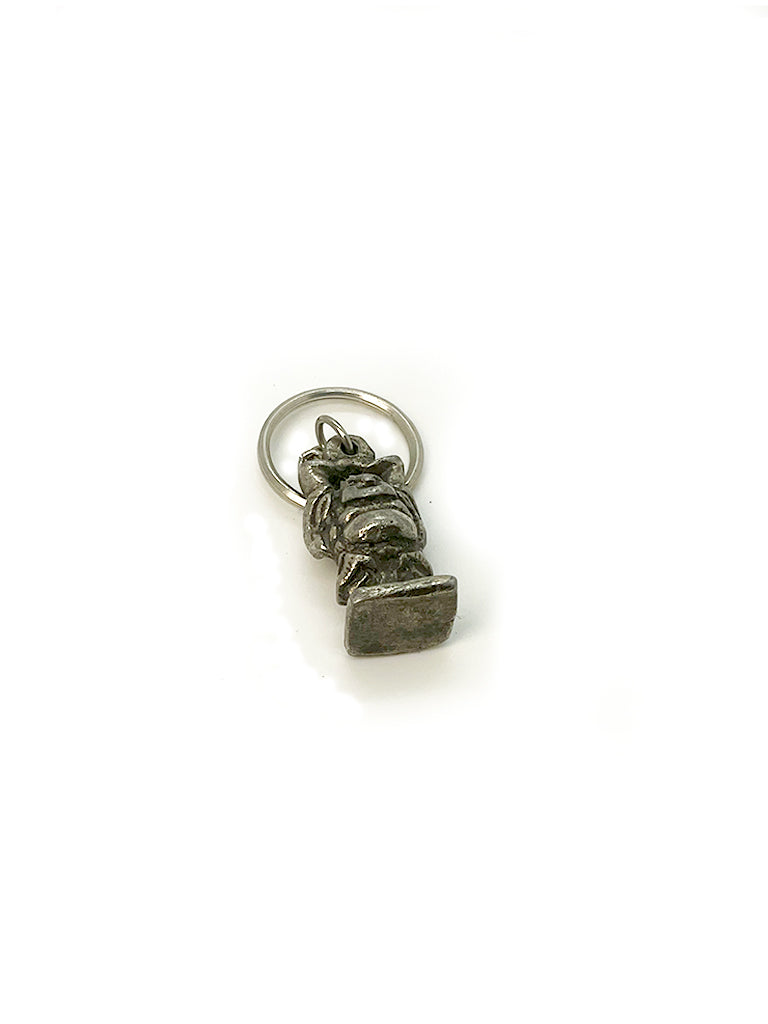 Laughing Buddha keychain detail view