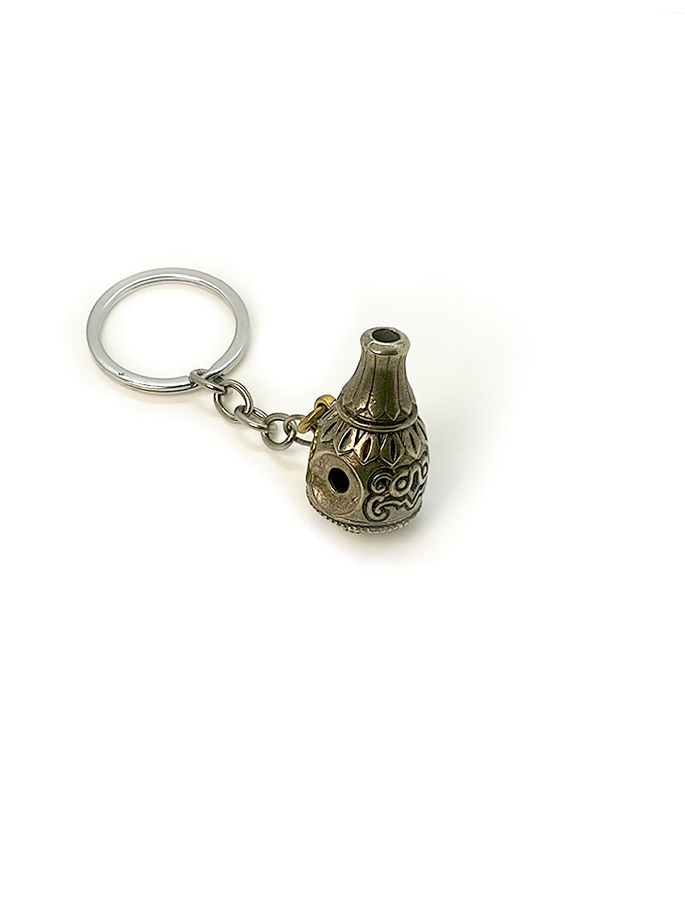 Tibetan Bumpa ritual vase keychain front view
