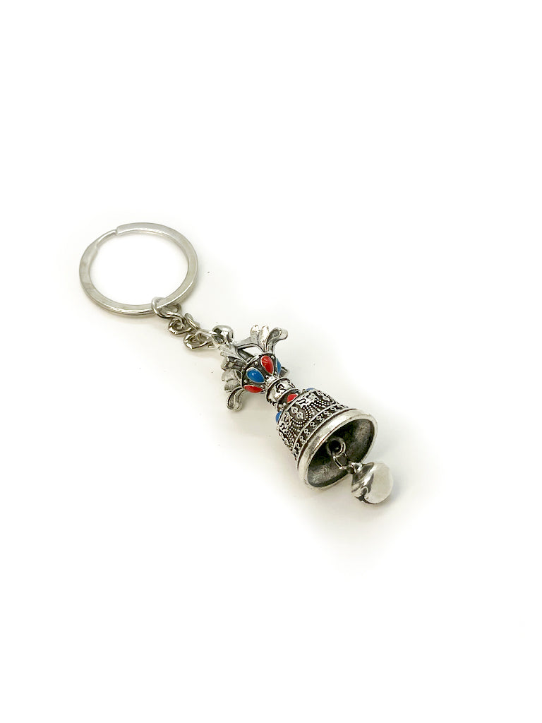 Tibetan Dorje Bell keychain side view