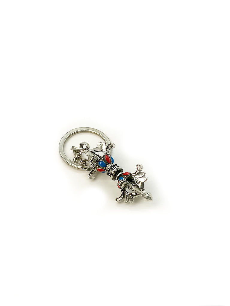 Tibetan Dorje Vajra keychain angled view